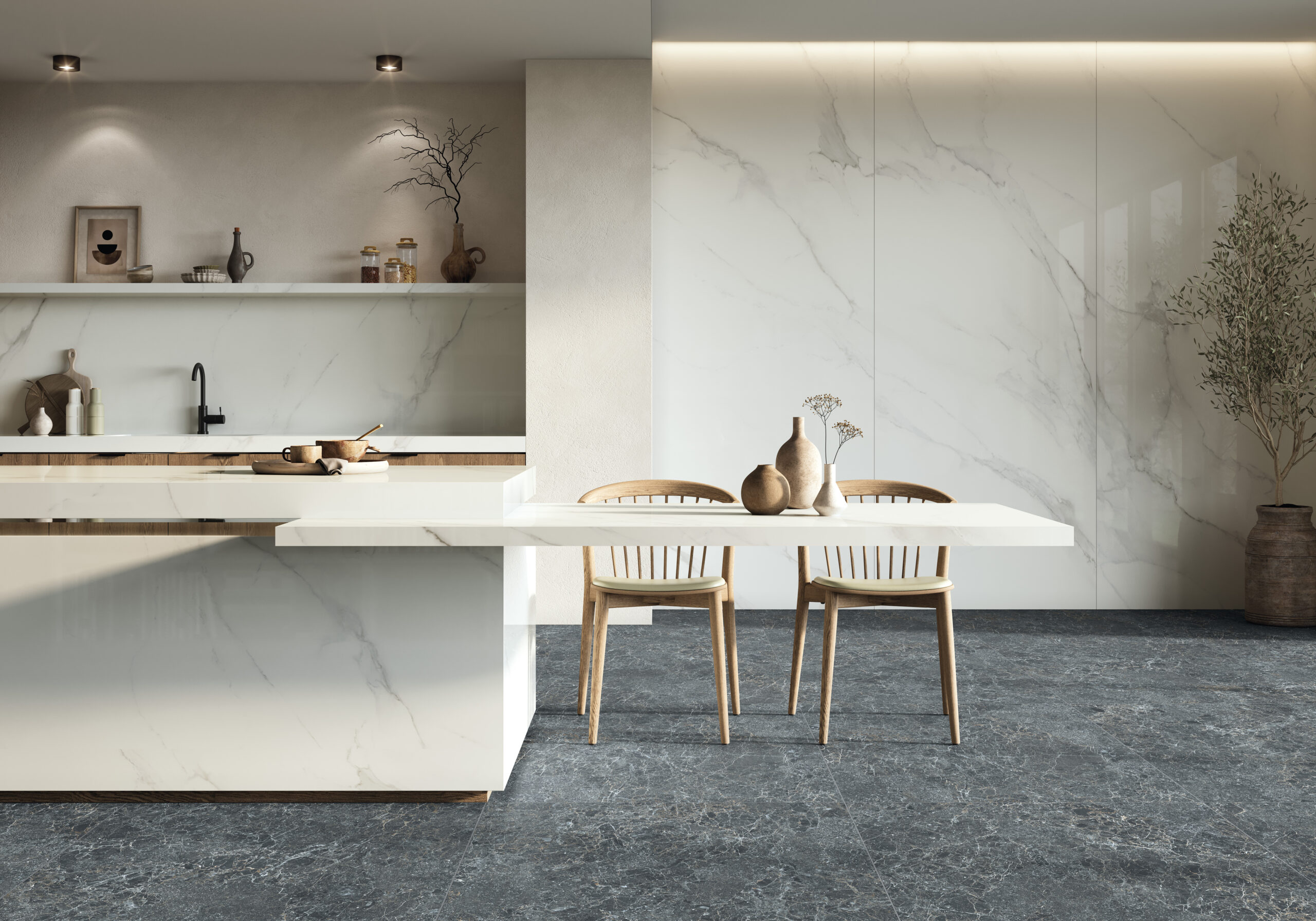 STN_AMB LUMIERE WHITE 120X280 PUL_CHARISMA BLACK 100X100 MT